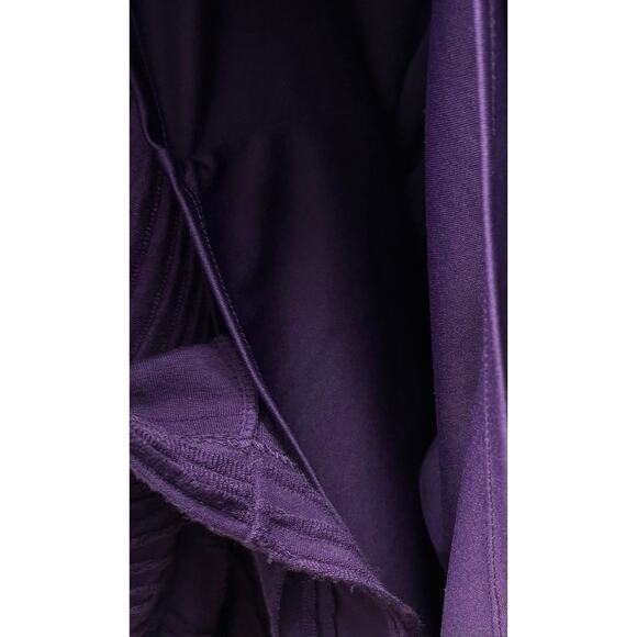 Donna Morgan Purple Dress, Offset V Neck, Lined, Textured Pattern, NWT, size 14 - Picture 5 of 7